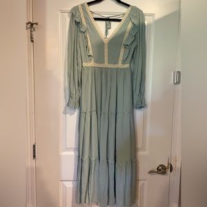 SOLD! Never worn medium pink maternity blush dress. Perfect for Easter.